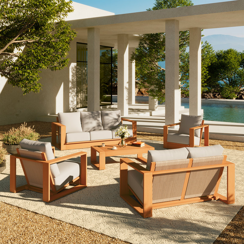 5-piece Outdoor Conversation Set With Cushions