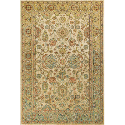 Tapis d'inspiration orientale de couleur sable Holbrook