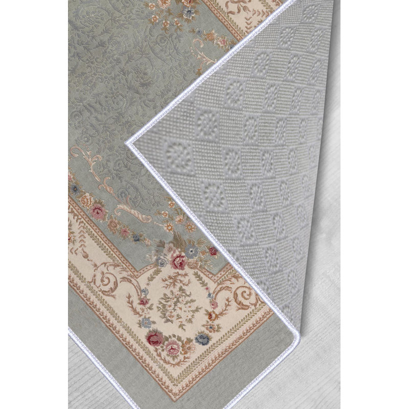 Tapis tissé antibactérien (2,6 x 4,0 pi), 100% polyester, d'une hauteur de poils de 0,3 po | Impression numérique 3D antidérapante à pois en PVC | Lavable à la machine, facile d'entretien pour le salon, la chambre à coucher et le bureau