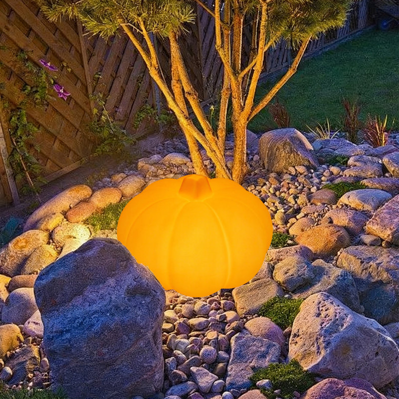 Halloween Solar Pumpkin Light, Waterproof Outdoor Led Decor Lamp With Remote, Usb & Solar Powered, Garden & Party Use, 23.62"