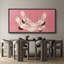 «Bright Preppy Animals Elegant Cranes In Flight», reproduction sur toile encadrée-98042486-111376022