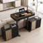 Height Adjustable Rectangle Standing Desk with Cabinet-1225636698-1225636699