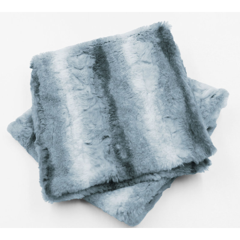 Animal Print Square Cushion Cover, Light Blue