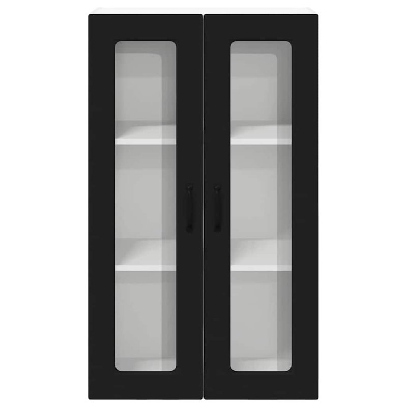 Vidaxl Kitchen Wall Cabinet With Shelf Concrete Grey 80 X 31 X 100 Cm, 100cm H x 60cm W x 31cm D, Black