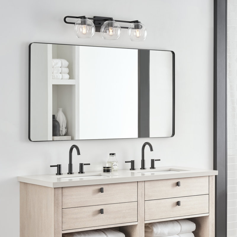Eveline 3 - Light Dimmable Vanity Light, Midnight Black