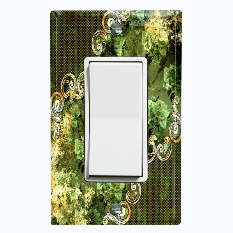 Patterned 1 - Gang Toggle Light Switch Standard Wall Plate