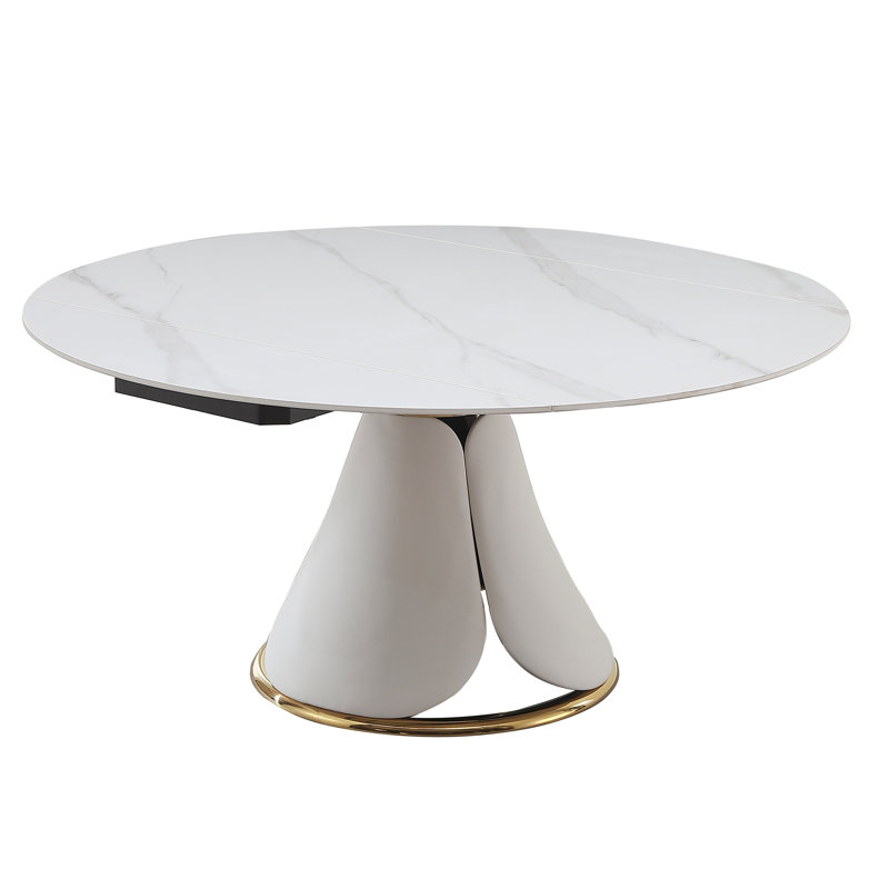 Table de salle à manger tendance en pierre moderne avec table à manger rétractable simple et multifonctionnelle
