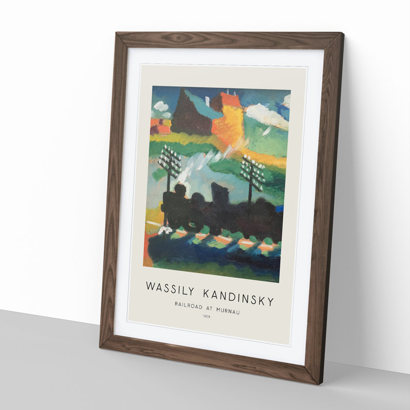 Railroad at Murnau by Wassily Kandinsky - Picture Frame Graphic Art, 48cm H x 36cm W x 2cm D