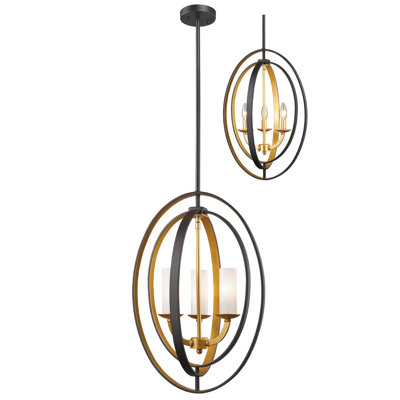 Luminaire suspendu sphère unique 3 lumières Kiara