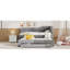 Lit de jour simple tapissier avec couchette et trois tiroirs, gris-129135419-129135416