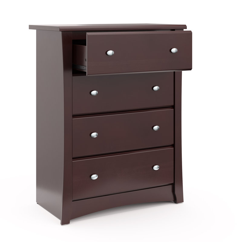 Espresso Double Nursery Vertical 4-Drawer Chest