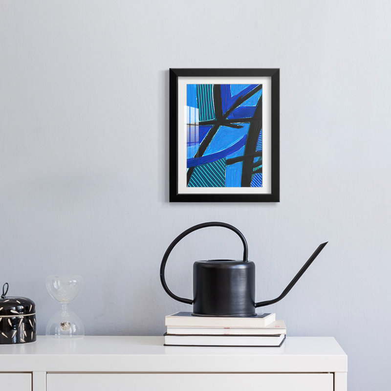 InvolvedBluesII-Framed Print, 28.5" H x 20.5" W, Black