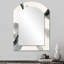 «Abstract Neutral III - Abstract Shapes Arch Unique Wall Mirror Decor», grand miroir asymétrique noir, impression sur métal-929805575