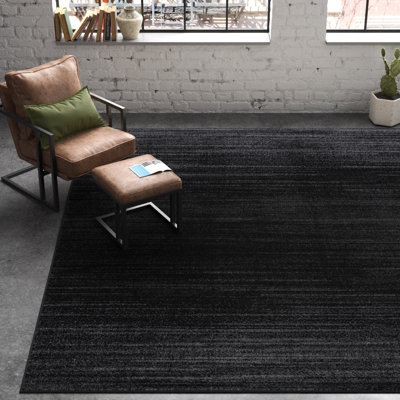 Tapis noir / ivoire Sarang