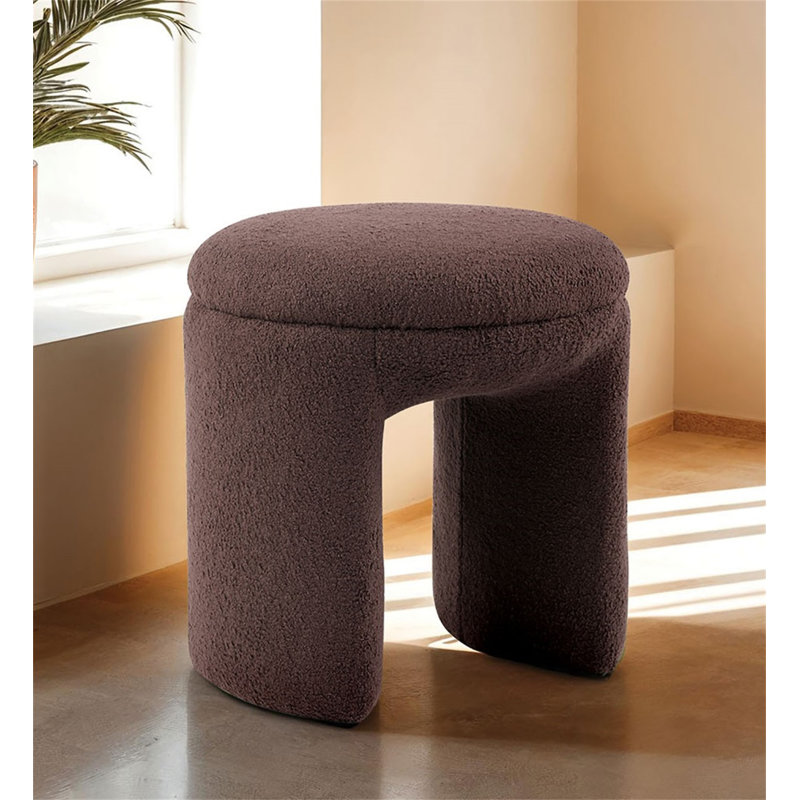 Tabouret d'appoint à finition brune 1pc, Brun