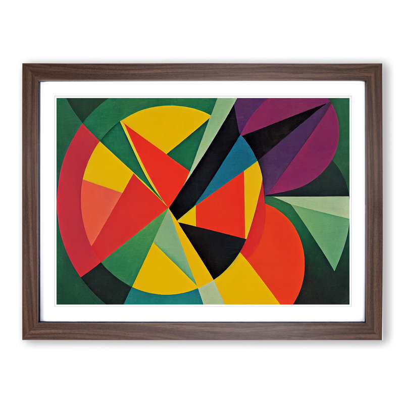 Welcoming Abstract Art - Framed Print, 34cm H x 46cm W x 2cm D, Walnut Framed