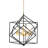 Modern 6 Light Black Cube Frame Pendant