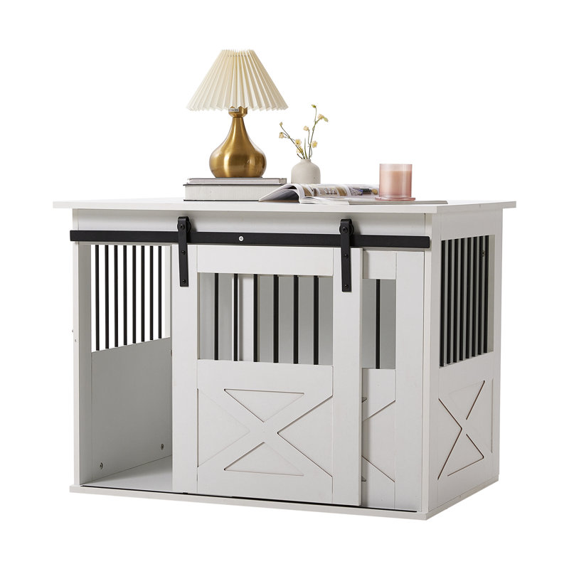 Hueramo Iron Dog House with 2 Doors