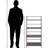 Metzler Brown Wood and Graphite Metal Finish 4-Tier Shelf, 48.13" H X 24.53" W X 11.79" D