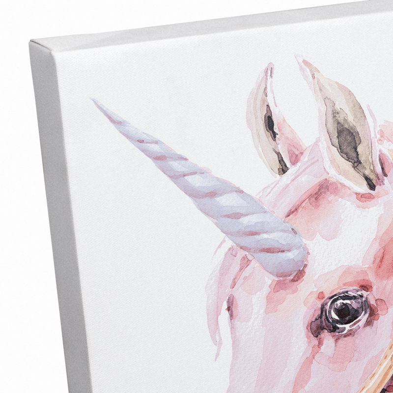Art sur toile de licorne Beasley, H 14 po x l 11 po x P 1,25 po