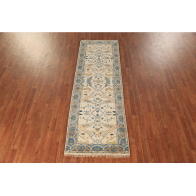 Handmade Oushak Oriental Runner Rug 3x8