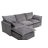 Modular Sectional Sofa Couch With Movable Ottoman