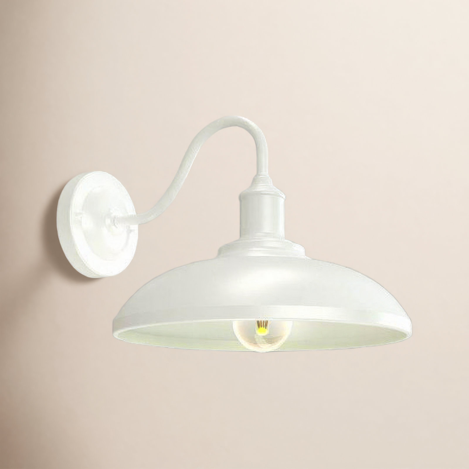 Florence 1-Light Outdoor Light, White