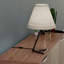 Lampe de table à base angulaire avec abat-jour conique - 23 po - Compatible avec ampoule E26 - Design contemporain