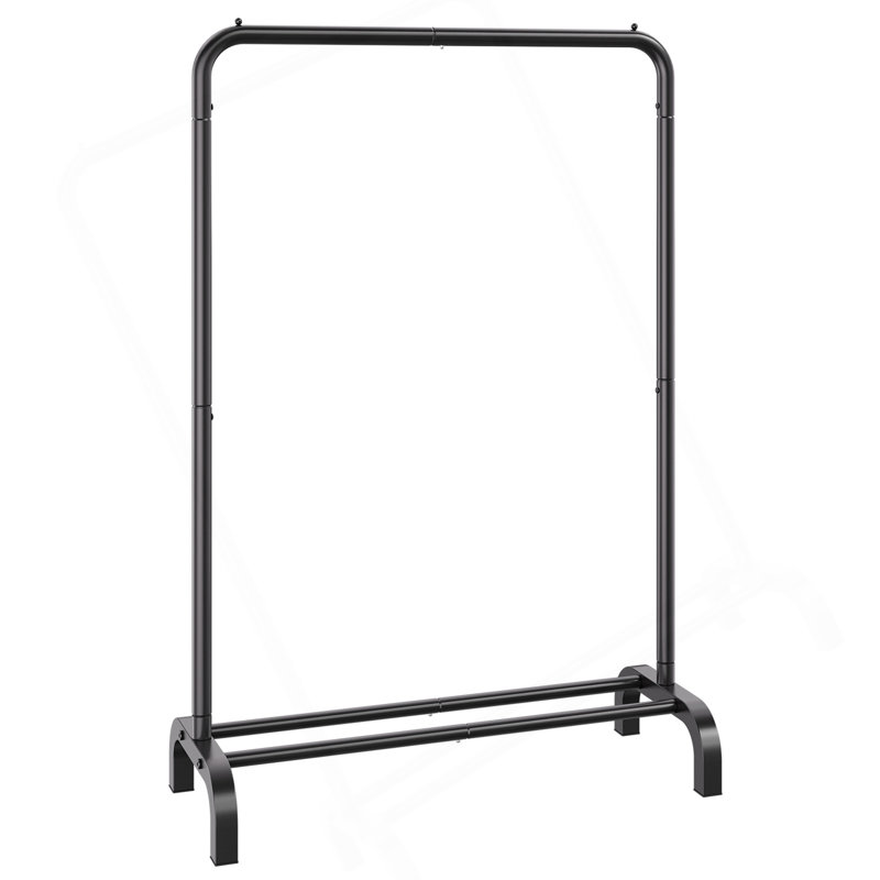 Portant pour vêtements, support à vêtements robuste avec tringle et espace de rangement inférieur, support à vêtements pour chambre d'amis