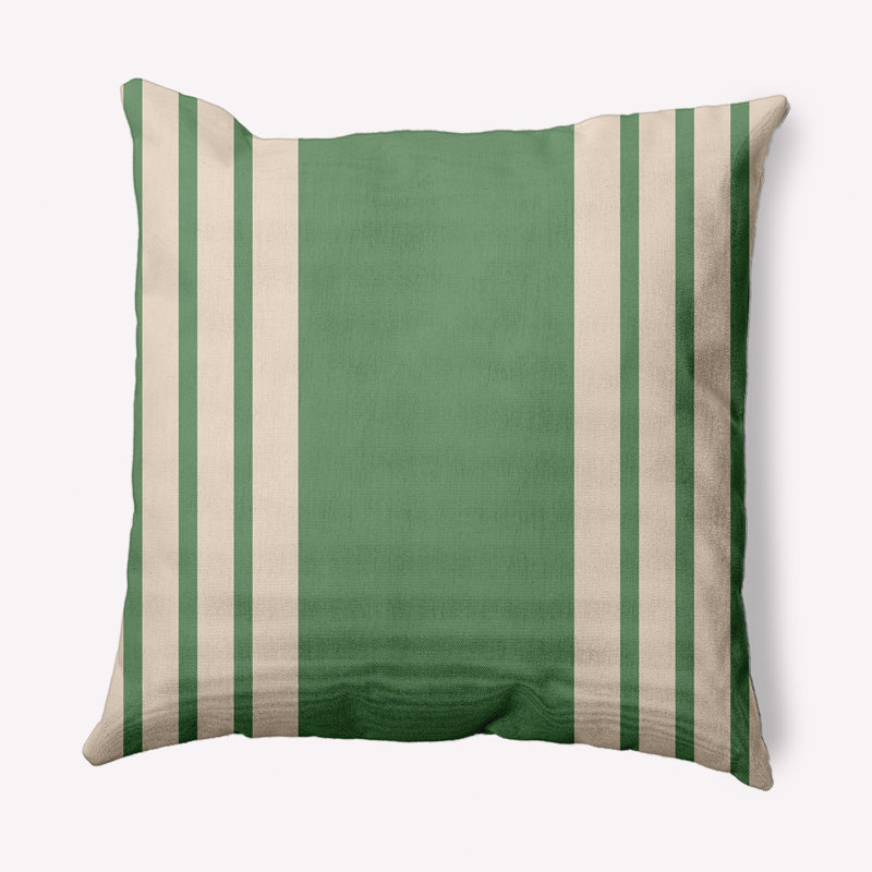 Coussin décoratif à rayures, 18 po x 18 po, Gris