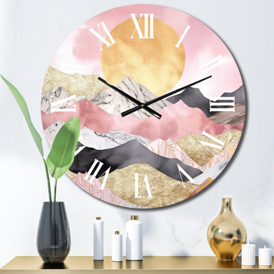 Horloge murale Vibrant Mountain
