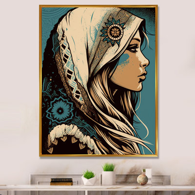 Portrait d'une femme bohémienne IV sur toile