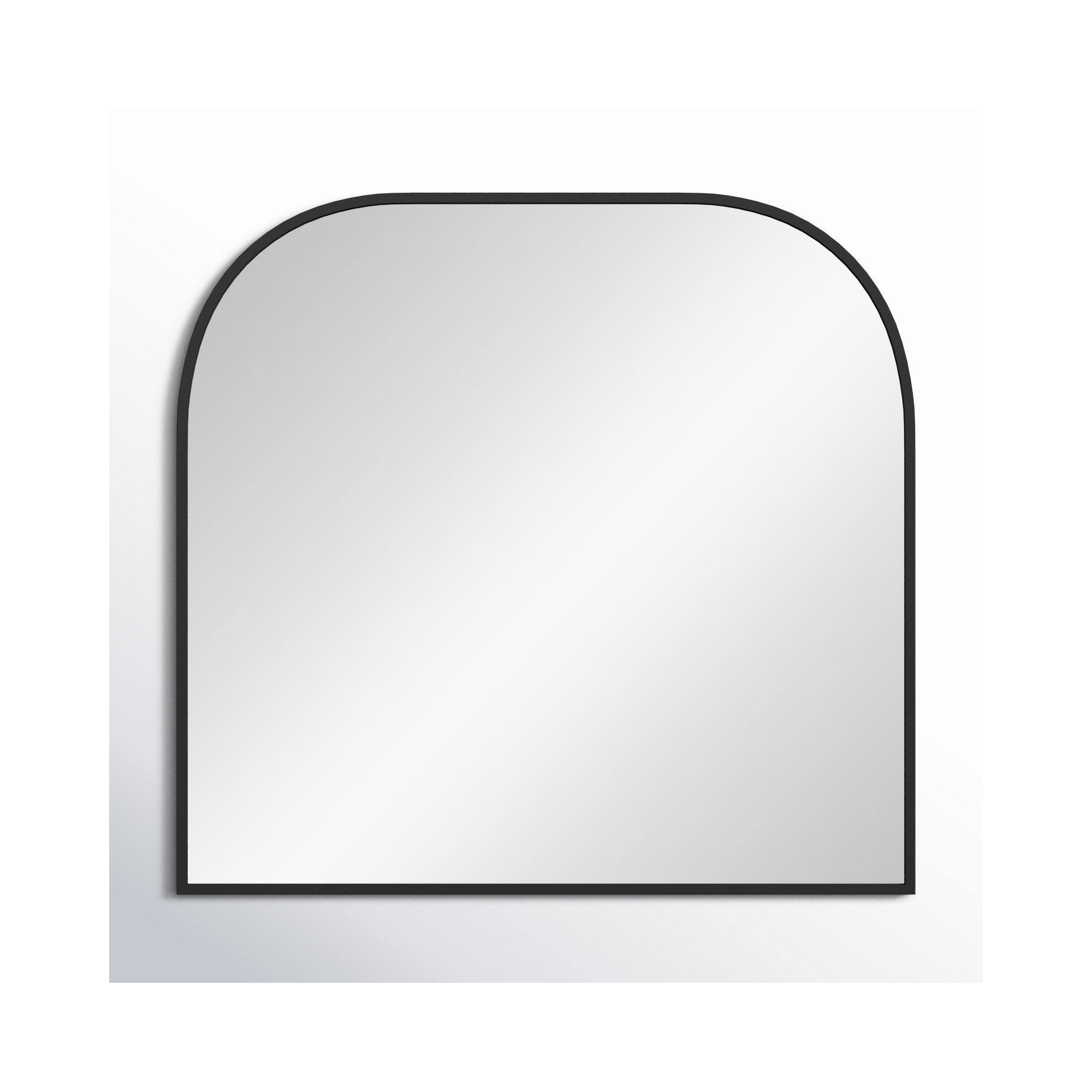 Sabine Metal Wide Arch Wall Mirror, 38" x 40", Black