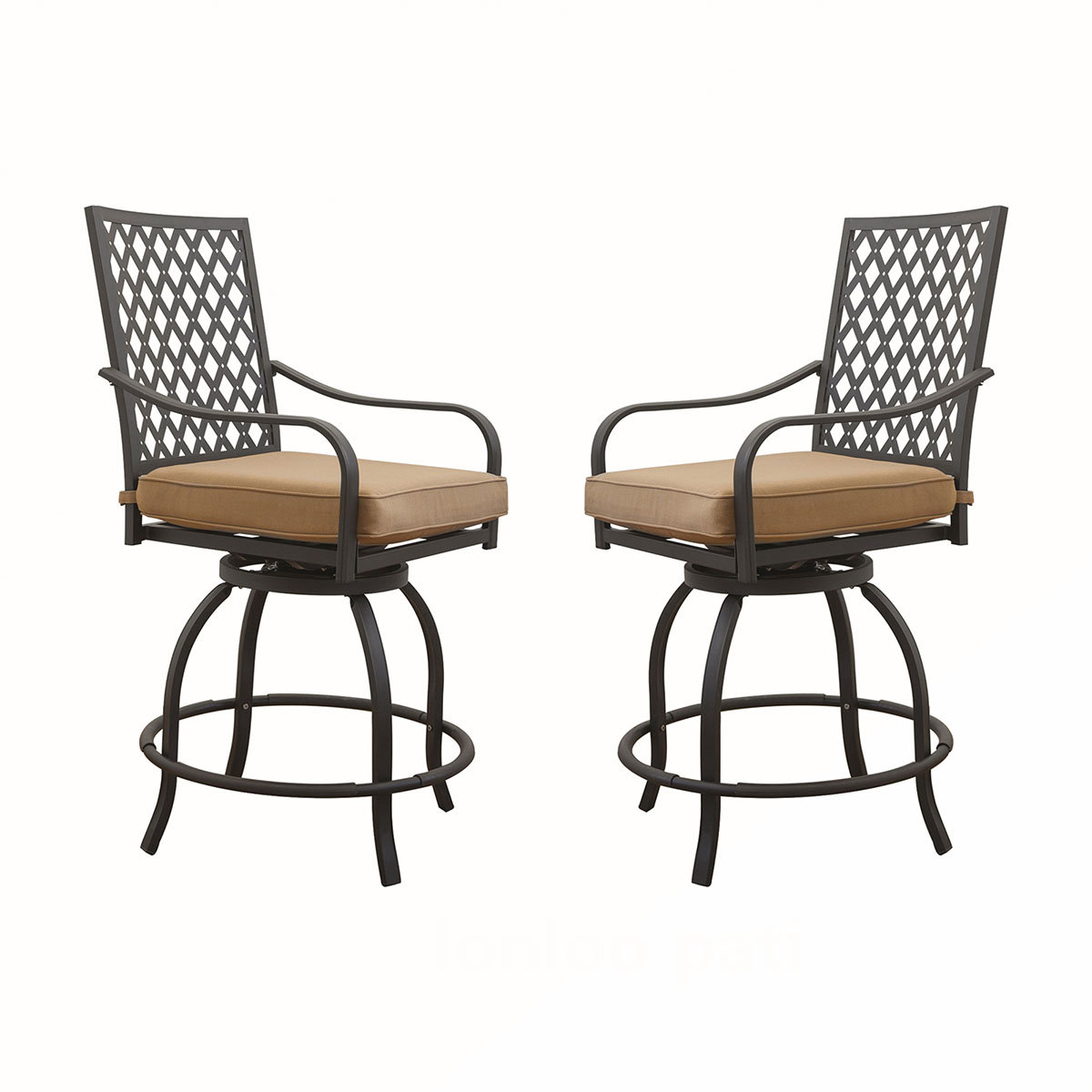 Lark Manor™ Outdoor Swivel Bar Stools Set for Various Outdoor Spaces ...