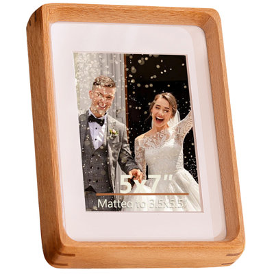 Solid Wood Round Corner Table-Top Picture Frame