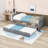 Twin Daybed with Trundle and Drawers-1015986736