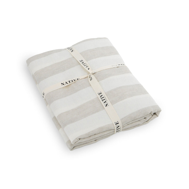 100% Linen Machine Woven Fitted Sheet, Double (4'6)