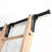 Contemporary Telescopic Vertically Stored Black Aluminum Alloy Removable Hook Sliding Rolling Library Ladder Hardware Track Brake Roller Kit-107285165