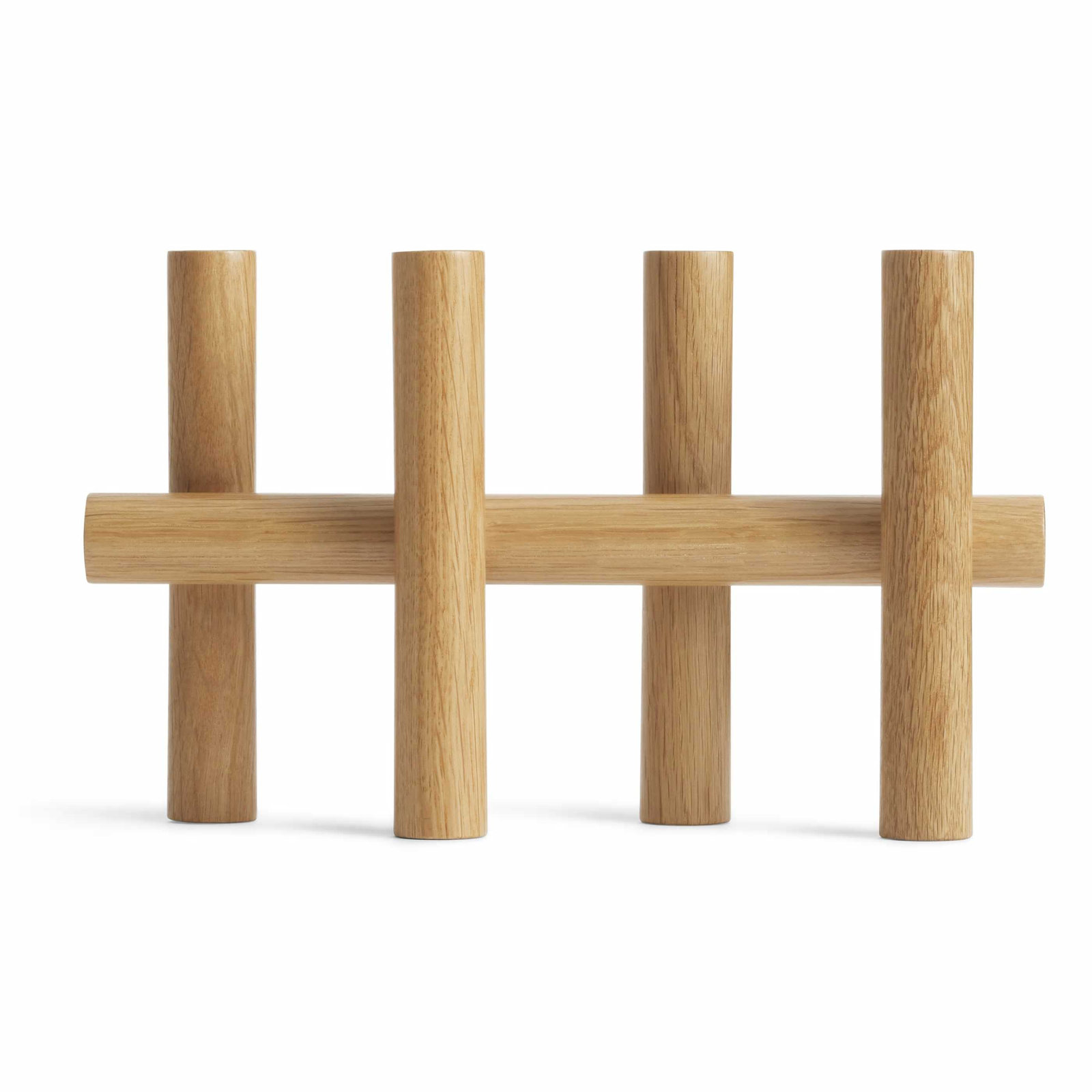Tally Candelabra, White Oak