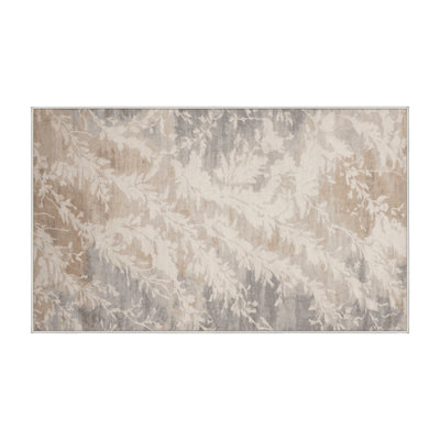 Silky Soft Plush Beige Area Rug