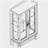 Curio Cabinet with Tempered Glass Doors, Lighted Display Cabinet with Mirrored Back Panel & Adjustable Shelves Perfect for Home or Office (Light Bulb Included)- Black-852553558