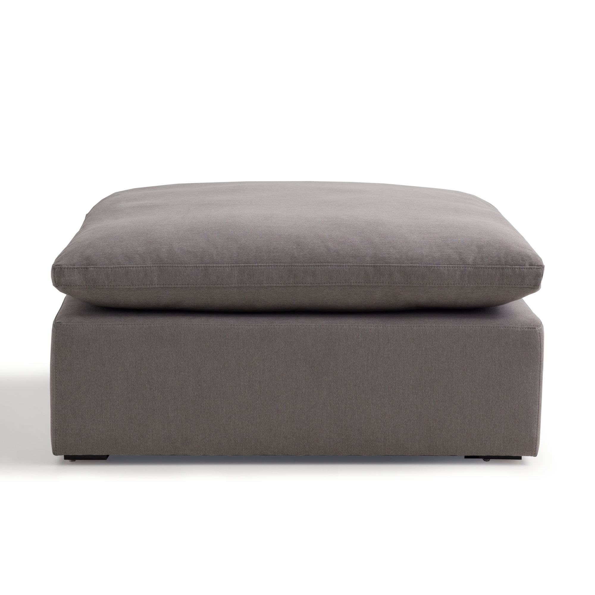 Calana Luxe 6-Piece Modular Sectional, Slate, 4 Piece (2 Corner, 1 Armless, 1 Ottoman)