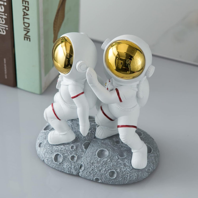Serre-livres à thème espace pour tablettes, serre-livres astronaute lune pour chambre d'enfant, bouchons de livres décoratifs pour ranger des livres, cadeau unique et robuste