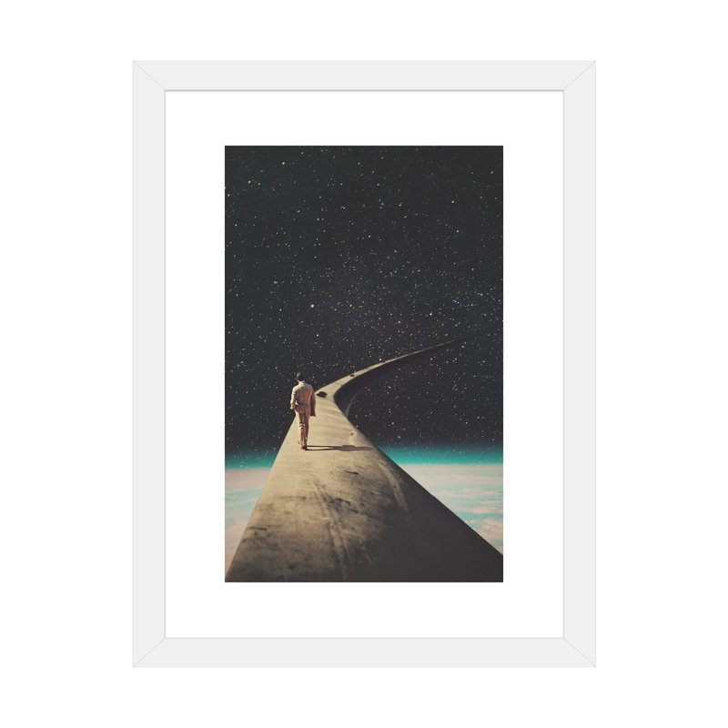 Reproduction d’art « our dear this Road My Dear » par Frank Moth, H 32 po x l 24 po x P 1 po, Papier encadré blanc, Blanc