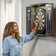 Sports Paris LED Lighted Bristle Dartboard and Cabinet Set with Darts