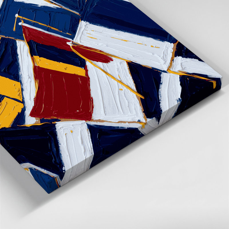 Art nautique sur toile bleu, H 11 po x l 14 po