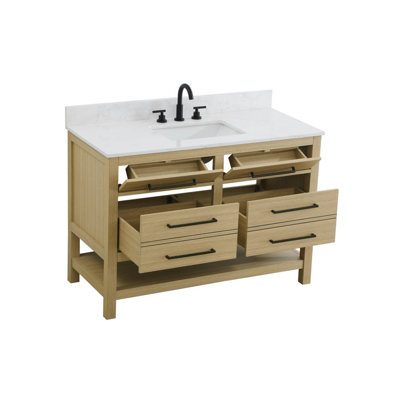 48 inch Single Bathroom Vanity_Modern_VF60548-BS, Honey Brown
