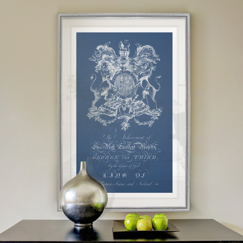 « heraldry on marine i », impression sur toile, H 22,5 po x l 30,5 po x P 1,5 po, Argent