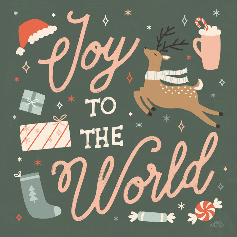 Reindeer Holiday VII, H 20 po x l 20 po