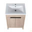 (KD-PACKING) Meuble-lavabo autoportant de 24 po avec lavabo en résine